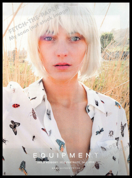 Equipment 2010s Magazine Print Ad 2014 Daria Werbowy Self Portrait Equipment