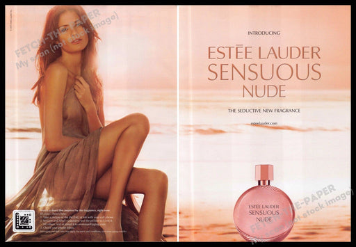 Estee Lauder 2010s Print Ad (2 pg) 2011 Bar Legs Sensuous Nude (Not the product) Estee Lauder