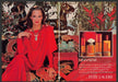 Estee Lauder Cinnabar 1980s Print Advertisement (2 page) 1982 Spice Red Fetch-the-Paper