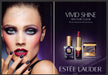 Estee Lauder Constance Jablonski 2010s Print Ad (2 page) 2012 Vivid Shine Fetch-the-Paper