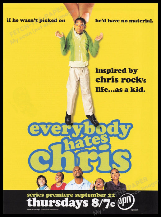 Everybody Hates Chris T.V. Show 2000s Print Advertisement Ad 2005