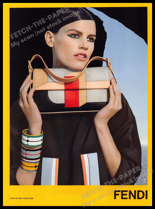 Fendi 2010s Print Advertisement 2013 Handbags Modern Color Blocking Fendi
