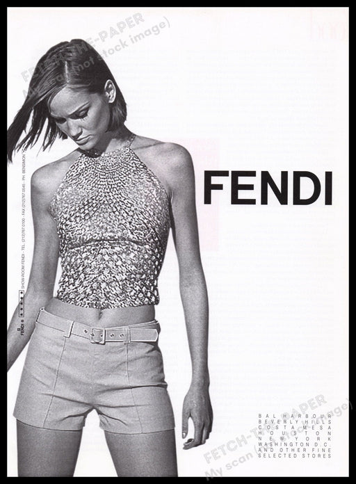 Fendi Clothing 1990s Print Advertisement Ad 1996 Body Legs Fetch the Paper!