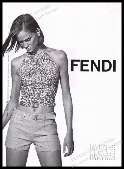 Fendi Clothing 1990s Print Advertisement Ad 1996 Body Legs Fetch the Paper!