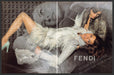 Fendi Linda Evangelista 2000s Print Advertisement Ad (2 Page) 2003 Legs Fetch-the-Paper