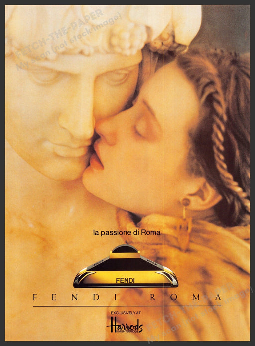 Fendi Roma Perfume Statue of David 1990s Print Advertisement Ad 1990 Fetch-the-Paper