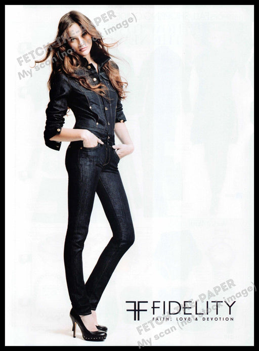 Fidelity Denim 2010s Print Advertisement 2010 Legs Skinny Jeans Model Fetch-the-Paper