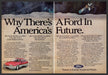 Ford America's Future 1980s Print Advertisement (2 page) 1982 Probe III Fetch-the-Paper