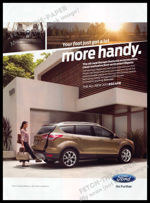 Ford Escape 2010s Print Ad 2013 "Your foot just got a little more handy" Ford Escape
