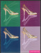 Fornarina Footwear 2000s Print Advertisement 2005 Colorful Quadrant Shoe Fetch-the-Paper