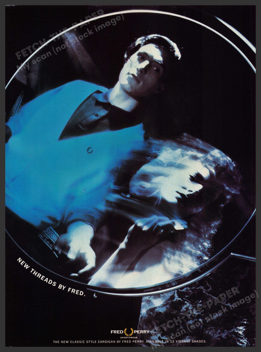 Fred Perry Sportswear 1980s Print Advertisement Ad 1987 "New threads by Fred" Fetch-the-Paper