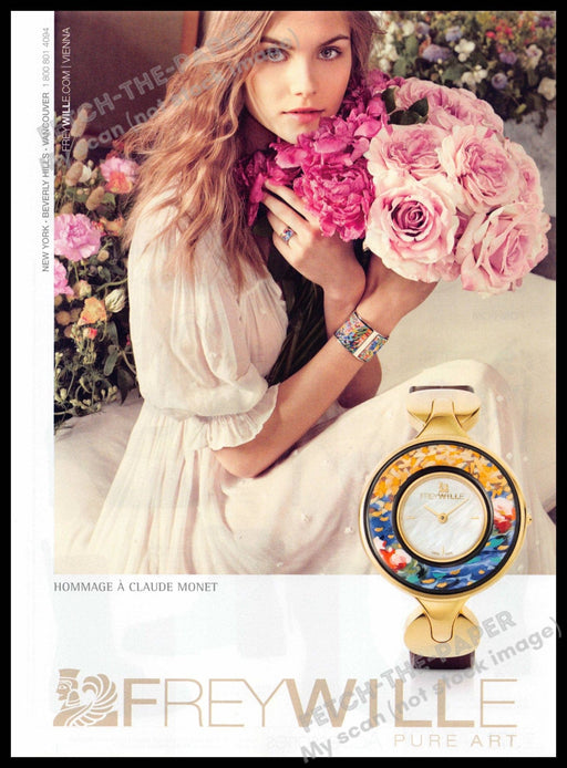 Freywille Watches 2010s Magazine Print Ad 2014 Claude Monet (Not the product) Freywille