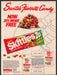 Fruit Skittles 1980s Magazine Print Advertisement Ad 1986 Santa's Favorite Skittles