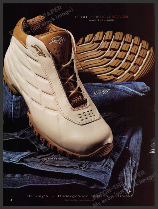 Fubu Shoe "The Rhythm" 2000s Print Advertisement 2002 Dr. Jay's Shiekh Fetch-the-Paper