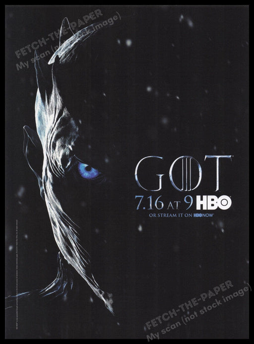 Game Of Thrones 2000s Print Advertisement Ad 2017 Fetch the Paper!