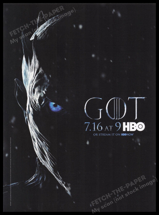 Game Of Thrones 2000s Print Advertisement Ad 2017 Fetch the Paper!