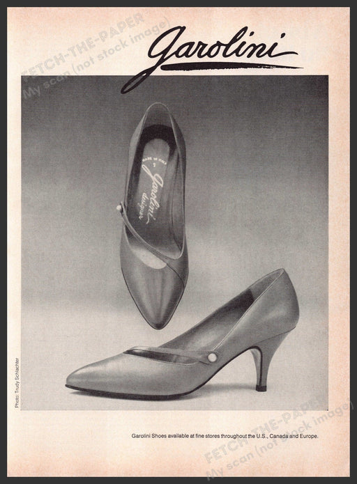 Garolini Shoes 1980s Print Ad 1982 Photo: Trudy Schlachter Fetch-the-Paper