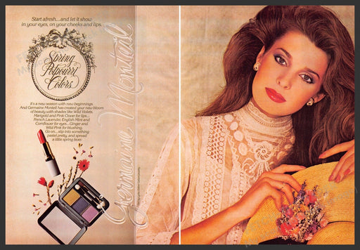 Germaine Monteil 1980s Print Advertisement (2 pages) 1982 Cosmetics Germaine Monteil