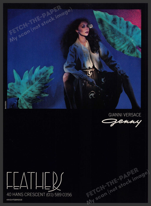 Gianni Versace Jenny Clothing 1970s Print Advertisement Ad 1977 Fetch-the-Paper