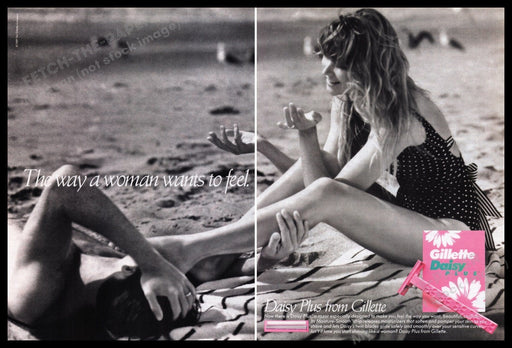 Gillette 1980s Print Advertisement Ad (2 pgs) 1989 Fetch the Paper!