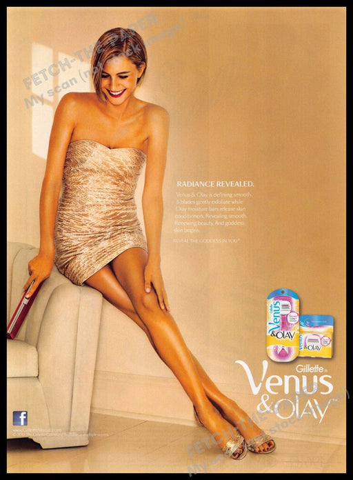 Gillette Venus 2010s Print Advertisement 2013 Smooth LONG Legs Tan Radiance Gillette Venus