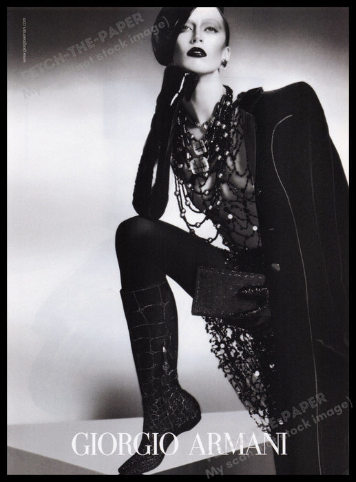 Giorgio Armani Clothing 2000s Print Advertisement Ad 2009 Legs Fetch the Paper!