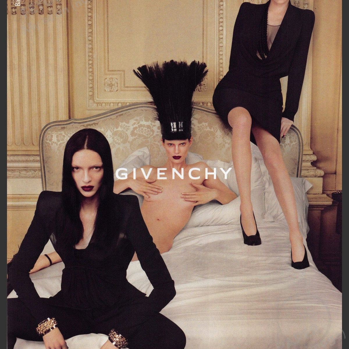 Givenchy 2000s Print Advertisement Ad 2009 Legs Bare Bed Hotel Women F ...