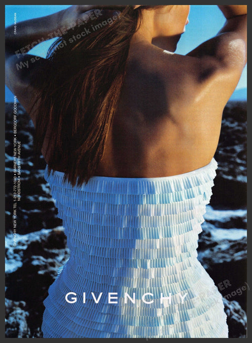 Givenchy Fashion 1990s Print Advertisement 1999 Back Ocean Sun Skin Beautiful Fetch-the-Paper