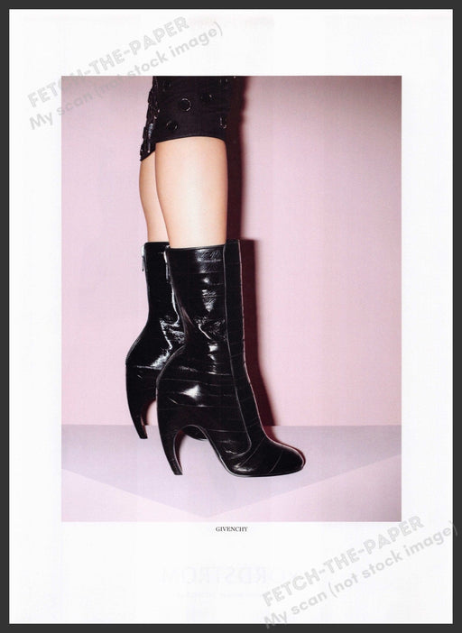 Givenchy Shoes 2000s Print Advertisement Ad 2013 Legs Boots Fetch the Paper!