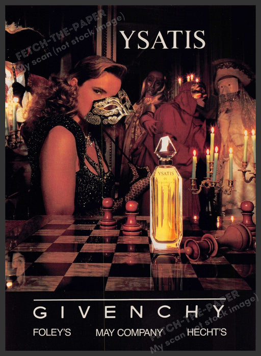 Givenchy Ysatis 1990s Print Advertisement 1990 Masquerade  (Not the perfume) Givenchy Ysatis