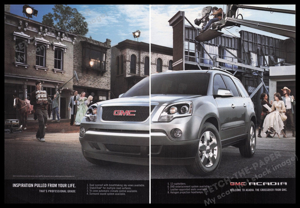 GMC Acadia 2000s Print Advertisement (2 pgs) 2007 Fetch the Paper!