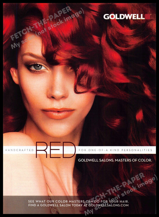 Goldwell 2010s Print Advertisement 2013 Curls Red Hair Masters of Color Goldwell