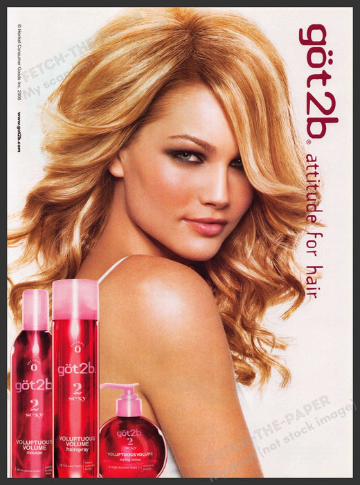 got2b Hair Care 2000s Print Advertisement Ad 2006 Sexy Blonde Fetch the Paper!