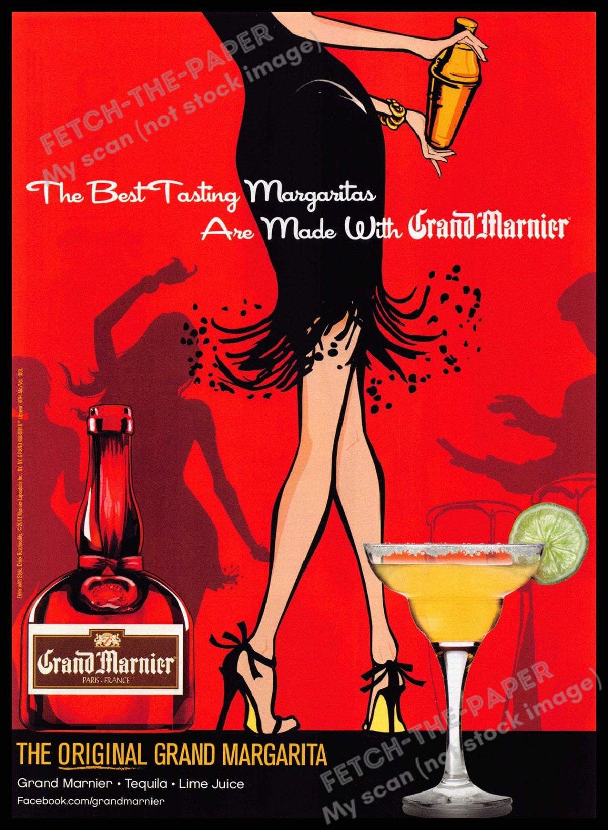 Grand Marnier 2010s Print Advertisement 2013 Legs Margaritas Illustration, image size:1200x1638