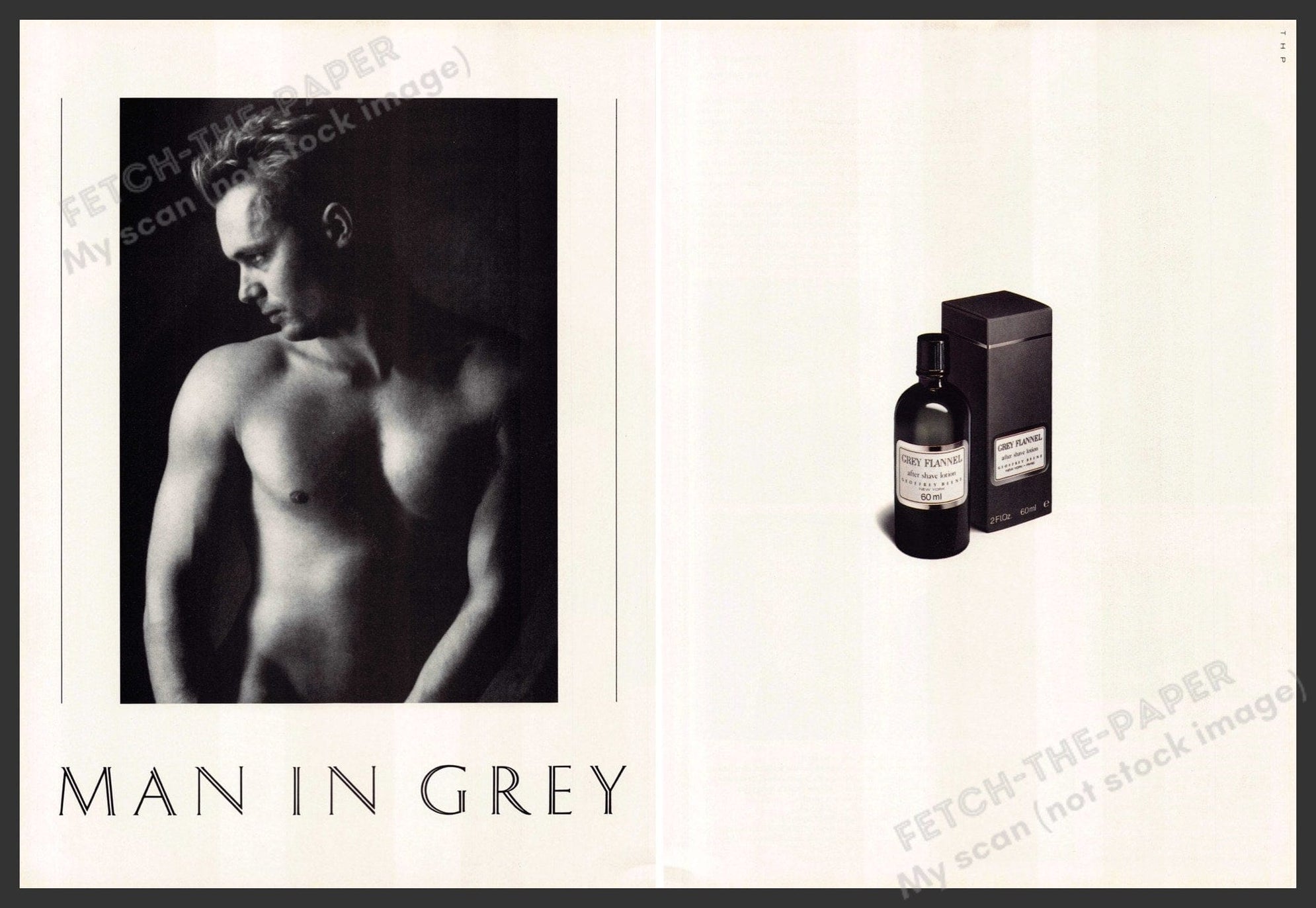 Gray Flannel 1980s U.K. Print Advertisement (2 pgs) Bare 