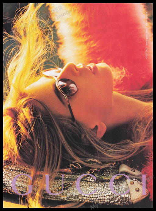 Gucci Sunglasses 2000s Print Advertisement Ad 2004 Sun Fetch the Paper!