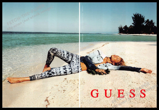 Guess 2010s Print Advertisement (2 pages) 2013 Gigi Hadid Beach Guess