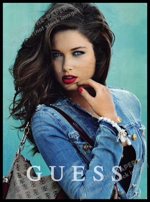 Guess 2010s Print Advertisement 2013 Sandrah Hellberg Handbags Fashion Guess