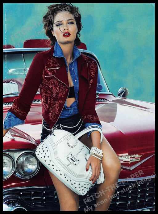Guess 2010s Print Advertisement 2013 Sandrah Hellberg Red Car Guess