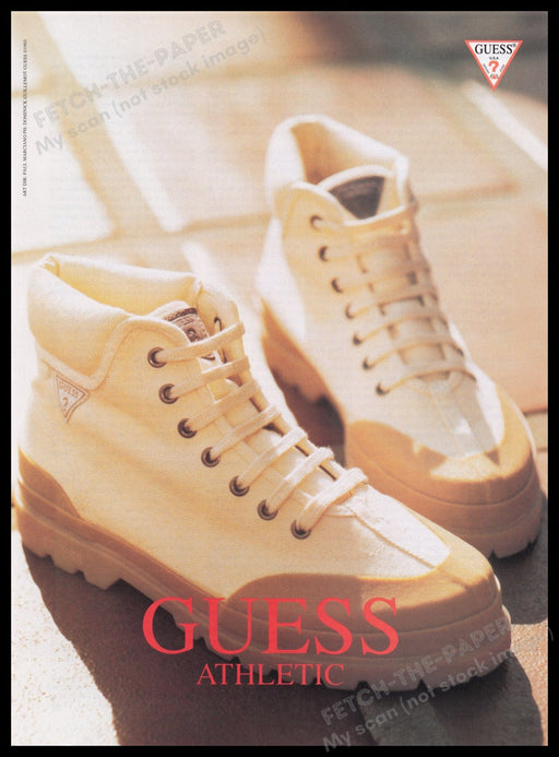 Guess Athletic Shoes 1990s Print Advertisement Ad 1993 Fetch the Paper!
