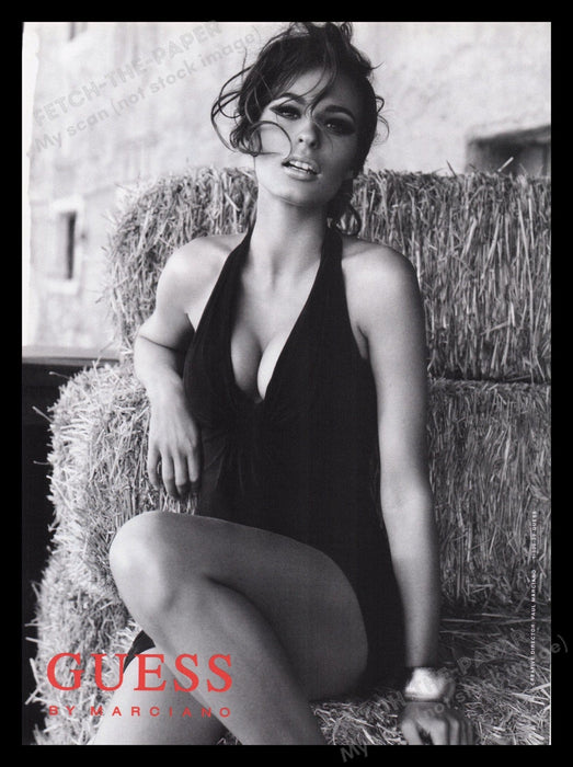 Guess by Marciano Line Gost 2000s Print Advertisement Ad Front & Back 2008 Legs Fetch the Paper!