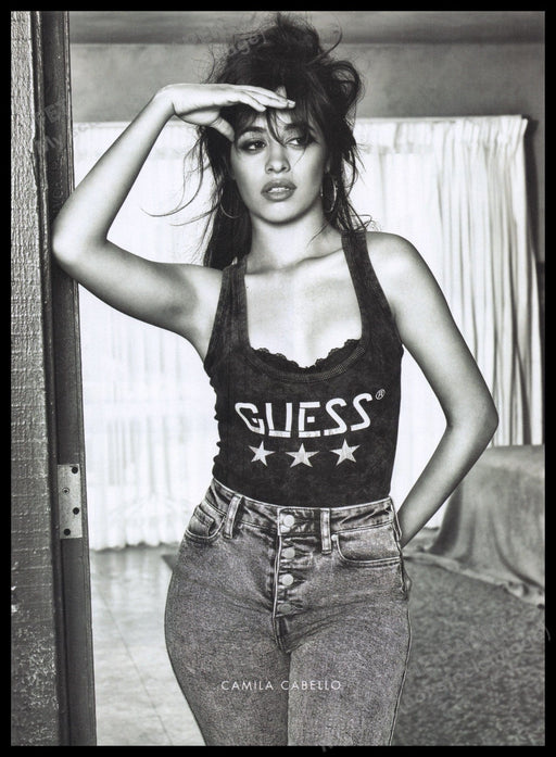 Guess Camila Cabello 2000s Print Advertisement Ad 2017 Sexy Fetch-the-Paper