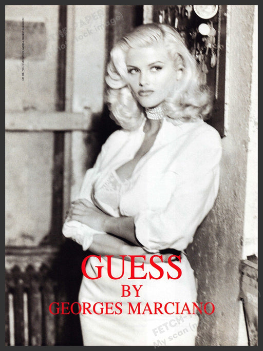 Guess Georges Marciano Anna Nicole Smith Post 1990s Print Advertisement Ad 1993 Guess
