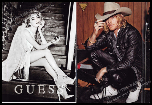 Guess Gigi Hadid 2010s Print Advertisement 2014 Front / Back Page Nashville Guess