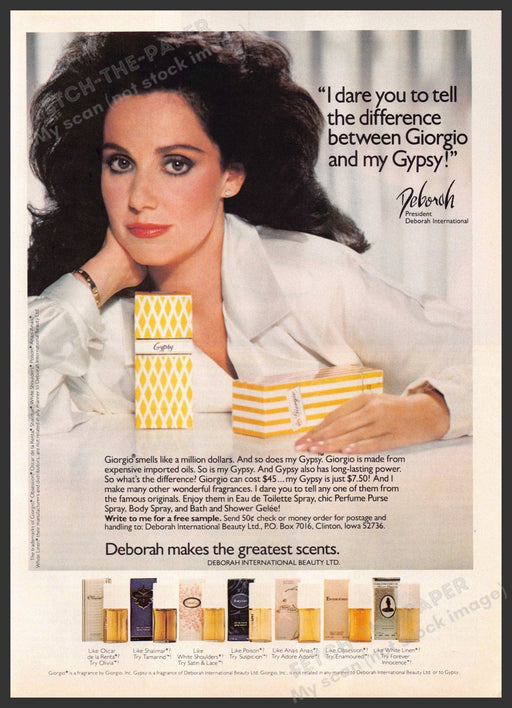 Gypsy 1980s Print Advertisement 1987 Deborah International (Not the product) Gypsy