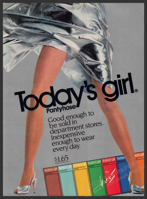 Hanes Today s Girl 1980s Print Advertisement 1984 Legs Panyhose Hosi Fetch the Paper