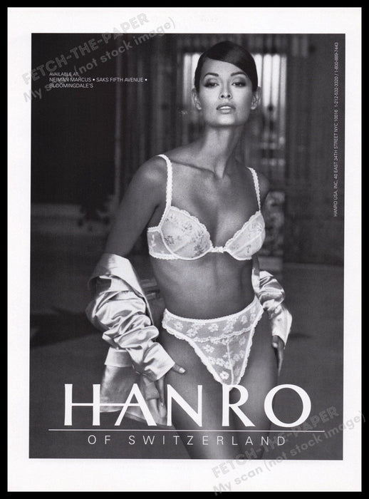 Hanro Lingerie 1990s Print Advertisement Ad 1996 Legs Sexy Switzerland Fetch the Paper!