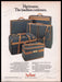 Hartmann Luggage 1980s Print Advertisement Ad 1987 Mountain Blue & Smokey Blue Fetch the Paper!