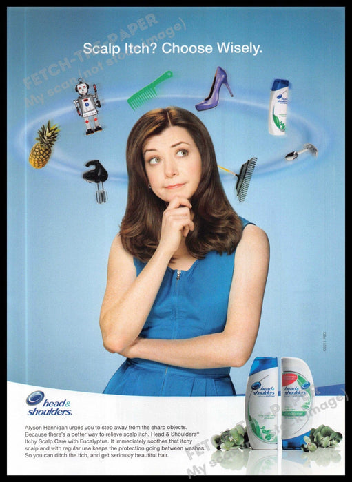 Head & Shoulders 2010s Magazine Print Ad 2011 Alyson Hannigan Actress Hair Head & Shoulders