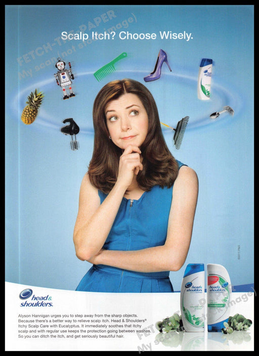 Head & Shoulders 2010s Magazine Print Ad 2011 Alyson Hannigan Actress Hair Head & Shoulders